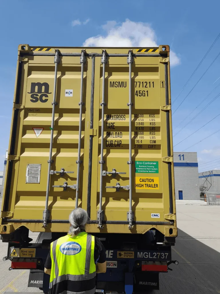 Shipping container sealed and ready for shipping full container load to USA