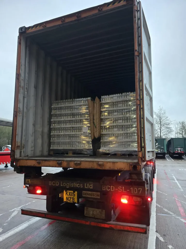 Shipping container loaded on a truck for sea freight Costa Rica